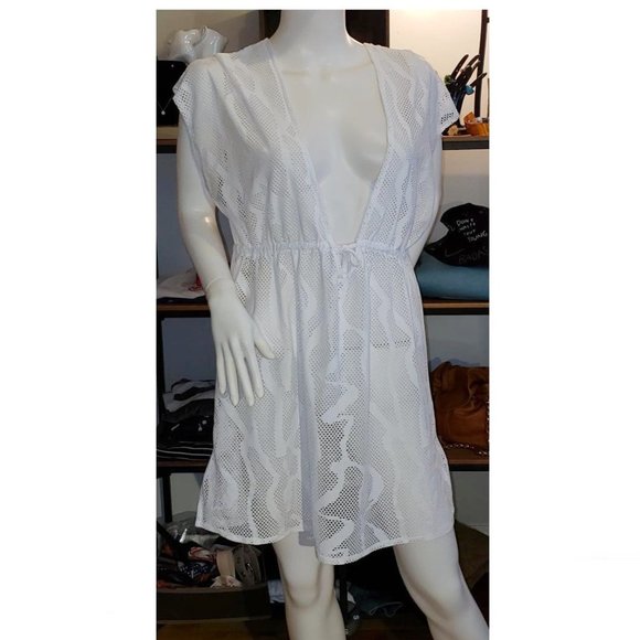 NWOT white crochet beach coverup XL - Picture 1 of 6